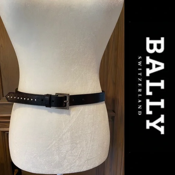 Bally | Accessories | Authentic Bally Black Studded Belt S  display picture 1